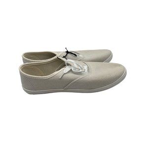 Bobbie Brooks Canvas Sneakers Womens 8 White Lace Up